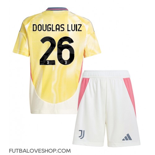 Dres Juventus Douglas Luiz #26 Preč pre deti 2024-25 Krátky Rukáv (+ trenírky)